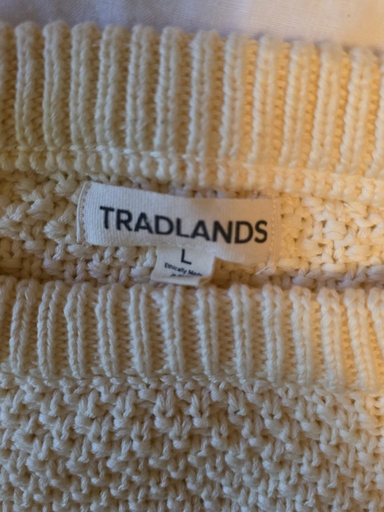 Tradlands Modern Fisher Sweater In Shell (Creme) Size L — image 4 of 6